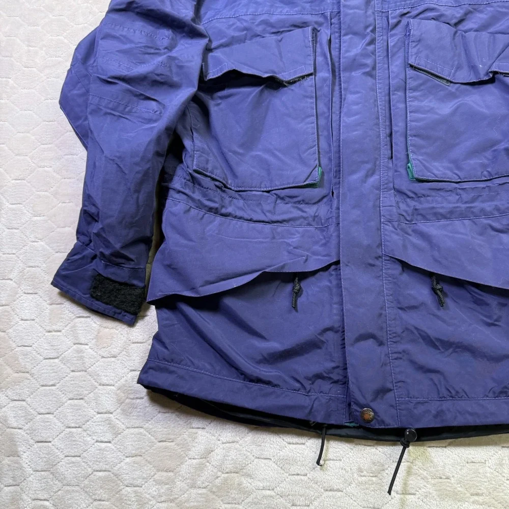 VTG 90s North Face Gore-Tex Cargo Winter Jacket Purple Made in USA Med Rare